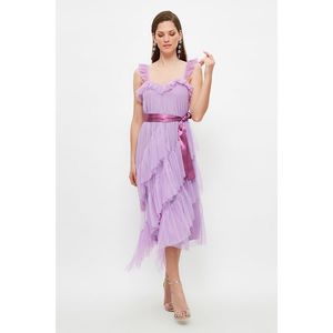 Trendyol Lilac Collar Detailed Dress vyobraziť
