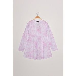 Trendyol Powder Batik Printed Knitted Tunic Dress vyobraziť