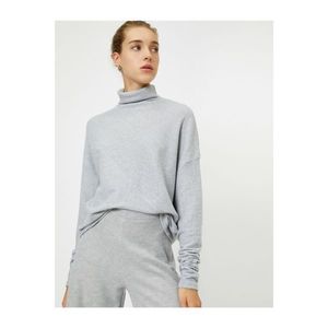 Koton Women's Gray Turtleneck Long Sleeve Sweater vyobraziť
