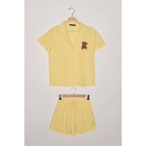 Trendyol Yellow Woven Pajamas Set vyobraziť
