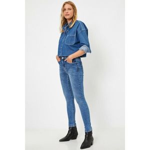 Koton Women's Blue High Waist Skinny Carmen Jeans vyobraziť