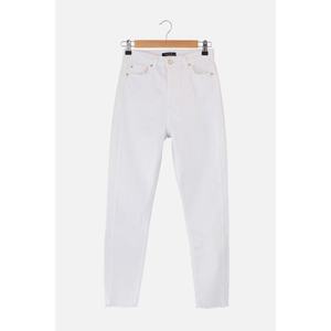 Trendyol High Waist Skinny Jeans With White Cut-Outs vyobraziť