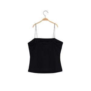 Trendyol Black Strap Knitted Blouse vyobraziť