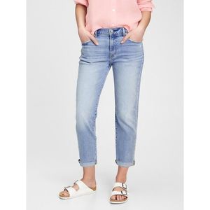 GAP Džíny mid rise girlfriend jeans with Washwell vyobraziť