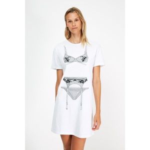Trendyol White Printed Dress vyobraziť