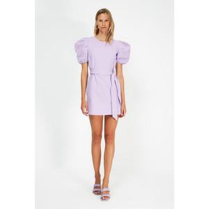 Trendyol Lilac Petite Belted Dress vyobraziť