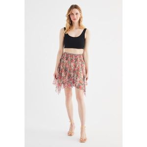 Trendyol Multi Color Printed Tulle Knit Skirt vyobraziť