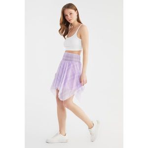 Trendyol Purple Printed Tulle Knit Skirt vyobraziť