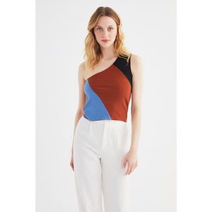 Trendyol Multi Color Single Sleeve Knitted Blouse vyobraziť