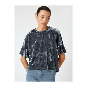 Koton Short Sleeve Velvet T-shirt vyobraziť