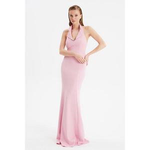 Trendyol Lilac Neck Detailed Evening Dress & Graduation Gown vyobraziť