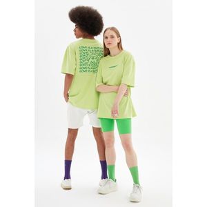 Trendyol Green Unisex Oversize T-Shirt vyobraziť