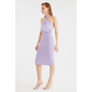 Trendyol Lilac Gathered Detailed Dress vyobraziť