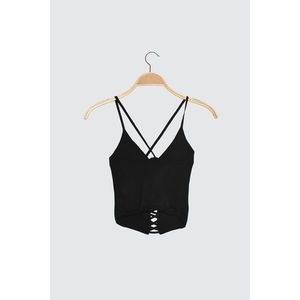 Trendyol Knitwear Blouse with Black Collar Binding DetailING vyobraziť