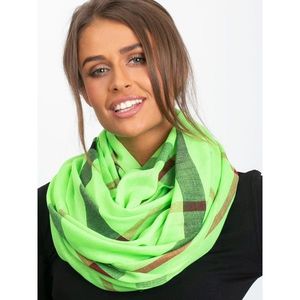 Fluo green plaid pattern scarf vyobraziť