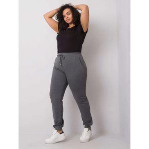 Dark gray melange women's plus size sweatpants vyobraziť