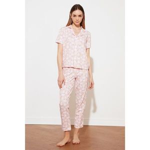 Trendyol Powder Lamb Patterned Knitted Pyjama Set vyobraziť