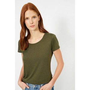 Koton Women's Green Hollow Neck T-Shirt vyobraziť