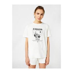 Koton Taurus - Printed T-Shirt Crew Neck Cotton vyobraziť