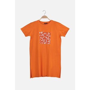 Trendyol Salmon Knitted Tunic T-shirt vyobraziť