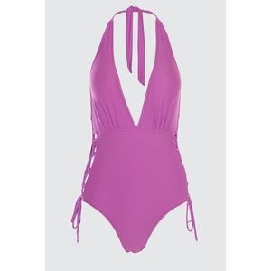 Trendyol Lilac Tie Detailed Swimsuit vyobraziť