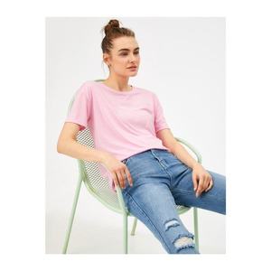 Koton Women's Pink Printed T-Shirt vyobraziť