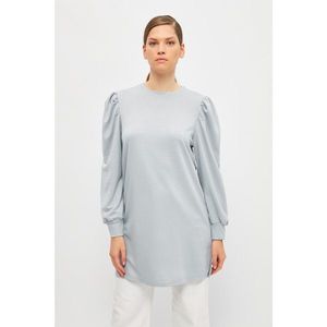 Trendyol Gray Sleeve Detailed Knitted Tunic vyobraziť