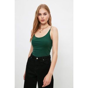 Trendyol Emerald Green Knitted Snap Body Body vyobraziť