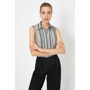 Koton Women's Black Patterned Shirt vyobraziť