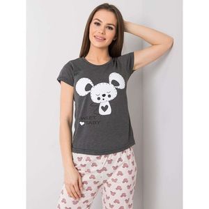 Graphite women´s pajamas with a print vyobraziť