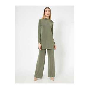 Koton Women's Green Casual Cut Trousers vyobraziť