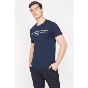 Koton Men's Navy Print T-Shirt vyobraziť