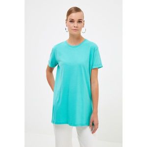 Trendyol Ice Blue Knitted T-Shirt vyobraziť