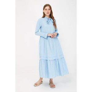 Trendyol Blue Scarf Collar Dress vyobraziť