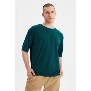 Trendyol Emerald Green Basic Men's Crew Neck Oversized Short Sleeve T-Shirt vyobraziť