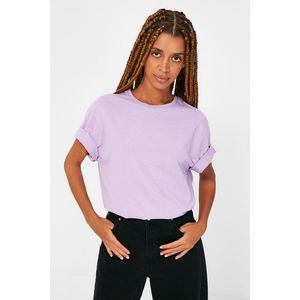 Trendyol Lilac Boyfriend Knitted T-Shirt vyobraziť
