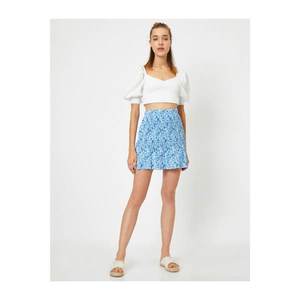 Koton Women's Blue Patterned Skirt vyobraziť