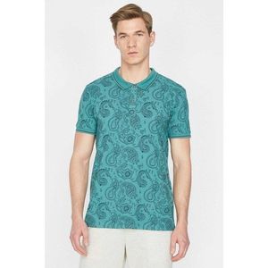 Koton Men's Green Polo Neck Short Sleeve T-shirt vyobraziť
