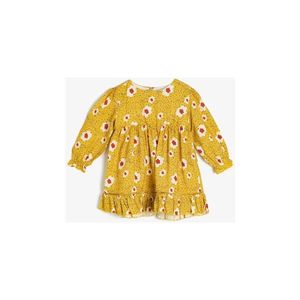 Koton Yellow Baby Floral Dress vyobraziť