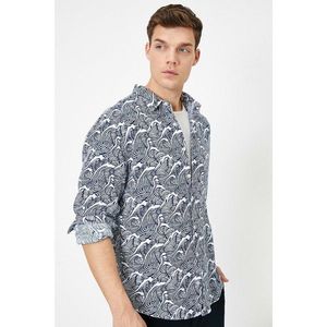 Koton Men's White Patterned Shirt vyobraziť