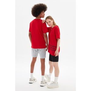 Trendyol Red Unisex Regular Fit T-Shirt vyobraziť