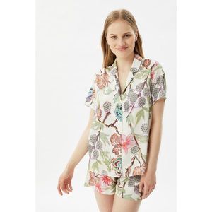 Trendyol Floral Pattern Satin Pajamas Set vyobraziť