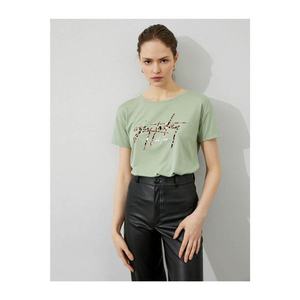 Koton Women's T-shirt Mint Green vyobraziť