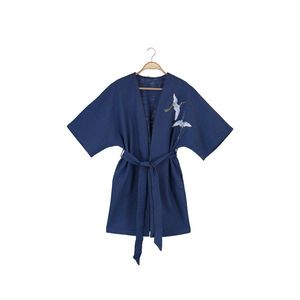 Trendyol Navy Blue Embroidered Kimono & Kaftan vyobraziť