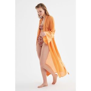 Trendyol Orange Stripe Detailed Kimono & Kaftan vyobraziť