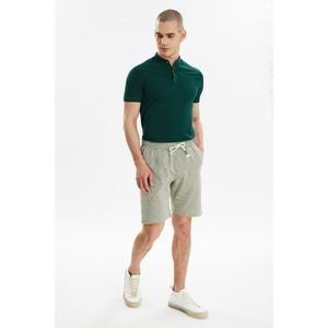 Trendyol Green Men's Elastic Waist Striped Seer Sucker Shorts & Bermuda vyobraziť