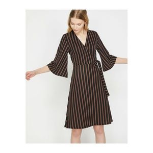 Koton Women's Brown Striped Dress vyobraziť