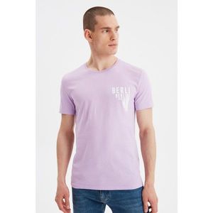 Trendyol Purple Men's Slim Fit T-Shirt vyobraziť