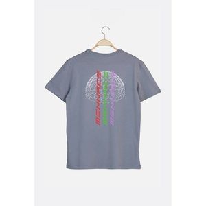 Trendyol Gray Men's Regular Fit Printed T-Shirt vyobraziť