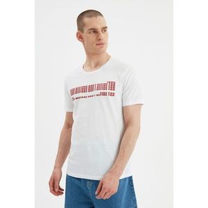 Trendyol White Men's Slim Fit T-Shirt vyobraziť